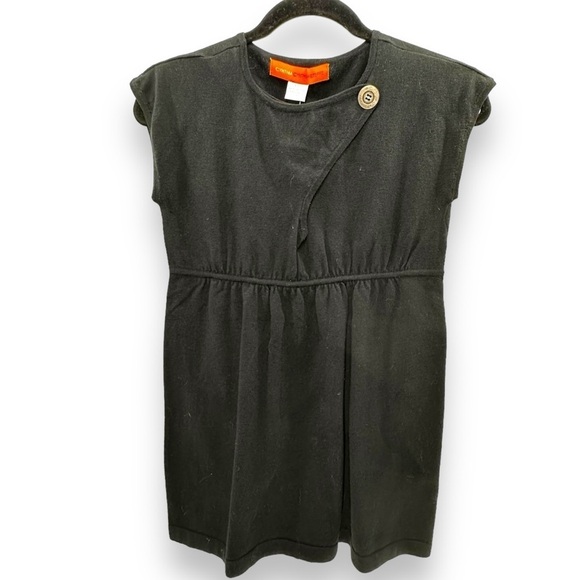 Cynthia Steffe Tops - Cynthia Steffe Cap Sleeve Tunic Cross Button Elevated Basic Black Women's L NWT